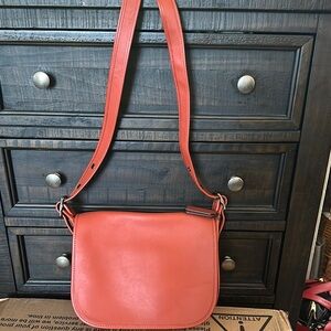 Elegant Orange Coach Shoulder/ Crossbody Bag